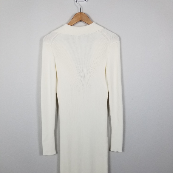Gauge81 Rubi Luxury Minimalist Ribbed Knit Sweater Ivory Maxi Dress Size Medium - Picture 13 of 16